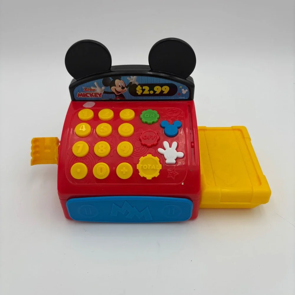 Disney Mickey Mouse Cash Register & Roadster Racers Case Kids Red‎ Not Complete
